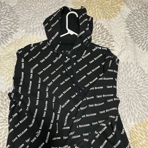 Large like new true religion hoodie